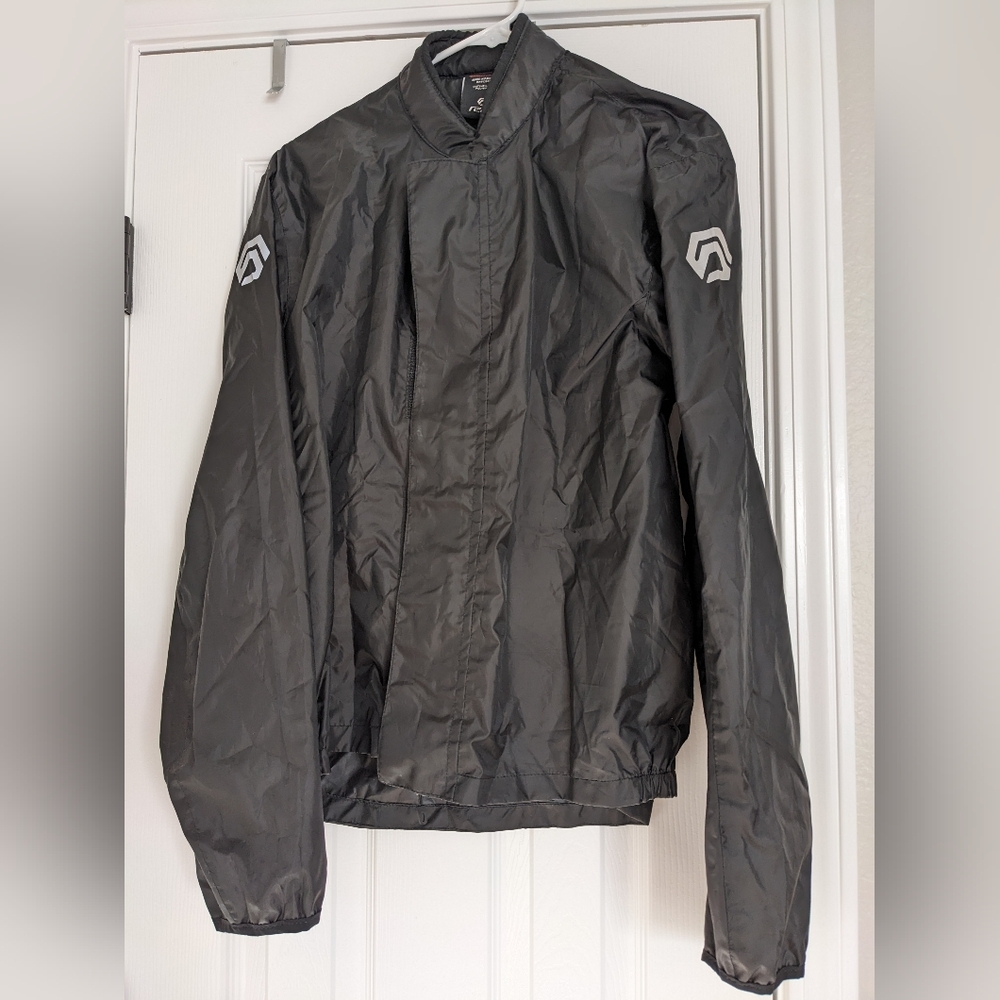 SOLD Unisex Black Windbreaker Motorcycle Rain Jacket